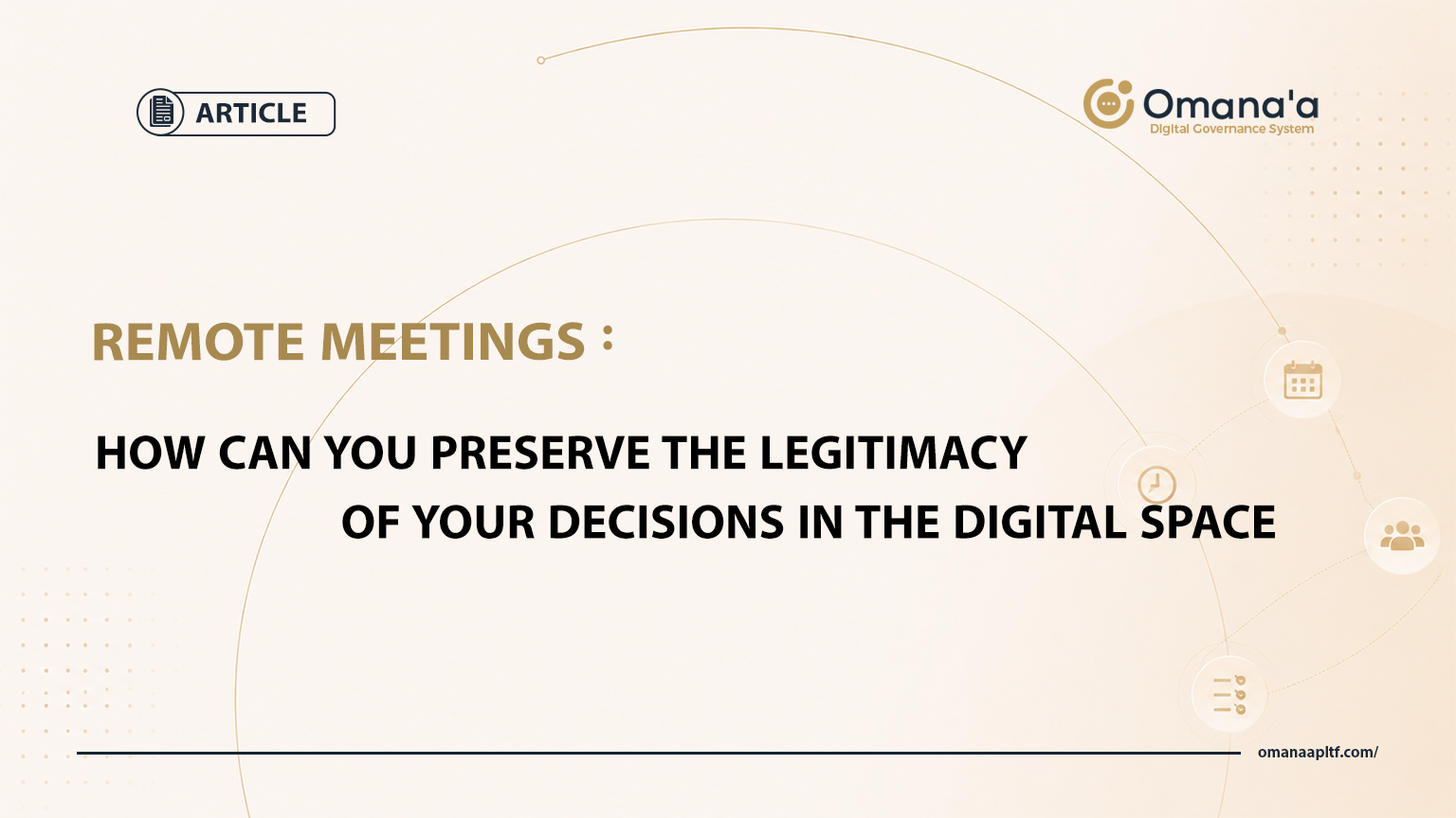Remote Meetings: How Can You Preserve the Legitimacy of Your Decisions in the Digital Space?