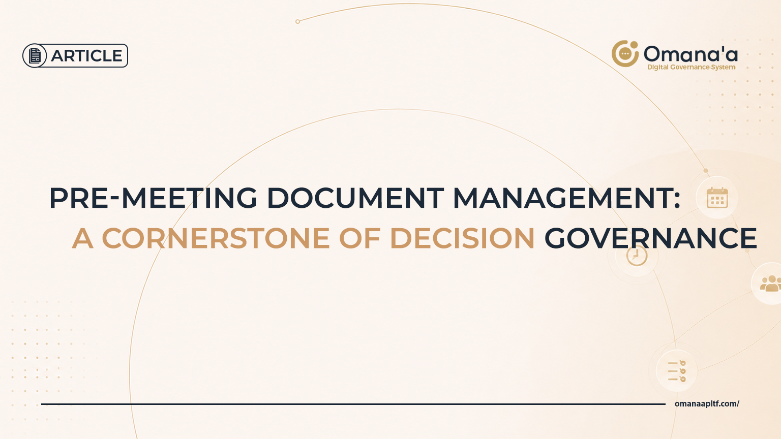 Pre-Meeting Document Management: A Cornerstone of Decision Governance